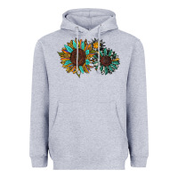 Heather Grey western sunflowers Heavyweight Hoodie - RanaPortraitStore
