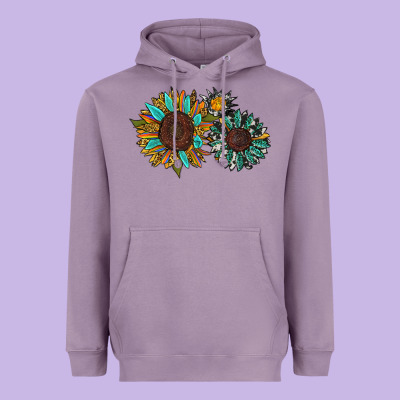 Western Sunflowers Heavyweight Hoodie Designed By Ranaportraitstore