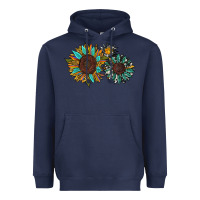 Navy western sunflowers Heavyweight Hoodie - RanaPortraitStore