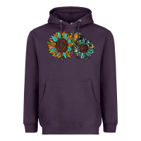 Plum western sunflowers Heavyweight Hoodie - RanaPortraitStore