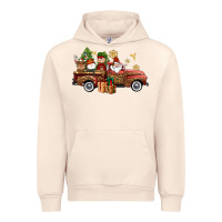 Sandshell Christmas Truck Elf Santa snowman reindeer Urban Hoodie - NancyCooperArtShop