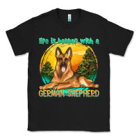 Black life is better with a german shepherd Classic Tee - texasbilliewilder