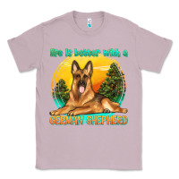 Lilac life is better with a german shepherd Classic Tee - texasbilliewilder