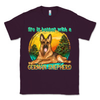 Plum life is better with a german shepherd Classic Tee - texasbilliewilder