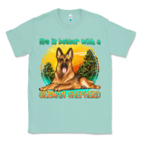 Seafoam life is better with a german shepherd Classic Tee - texasbilliewilder