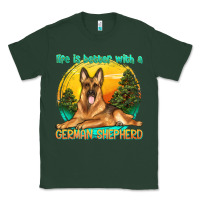 Sports Green life is better with a german shepherd Classic Tee - texasbilliewilder