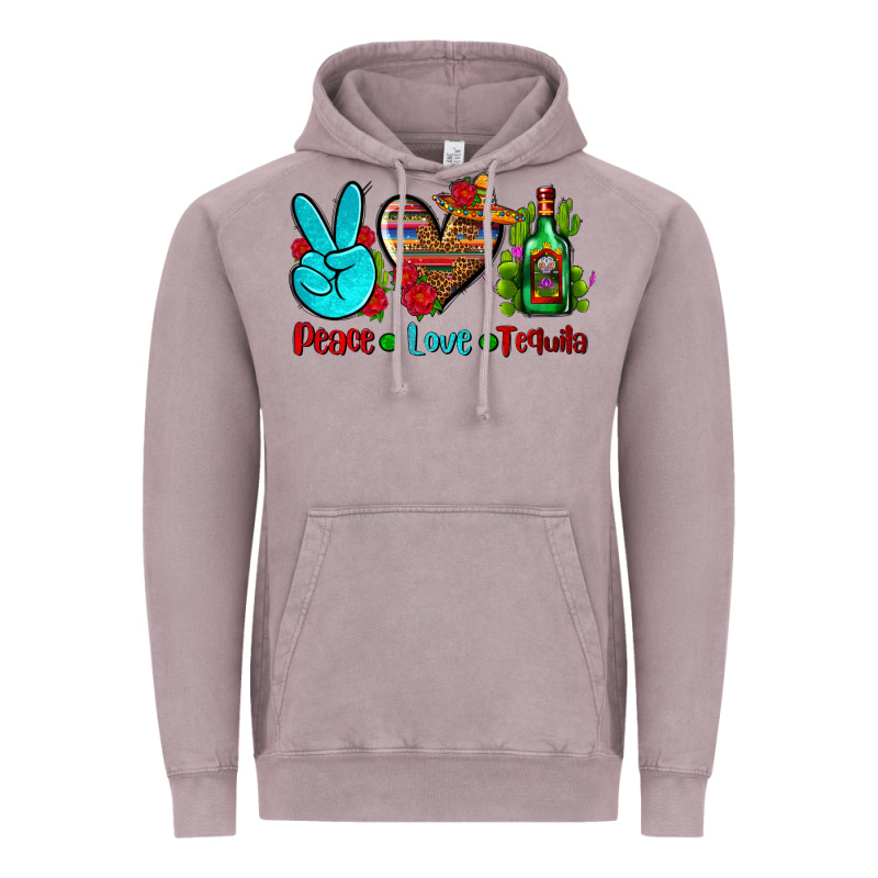 Peace Love Tequila Vintage Hoodie by AdoDesignShop | Teevron