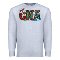 Heather Grey cna Premium Sweatshirt - CowhideDigitalArt