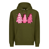 Army Green pink Christmas cakes Premium Hoodie - Jasminsmagicworld