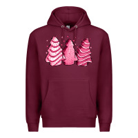 Burgundy pink Christmas cakes Premium Hoodie - Jasminsmagicworld