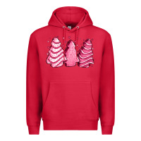 Cardinal pink Christmas cakes Premium Hoodie - Jasminsmagicworld