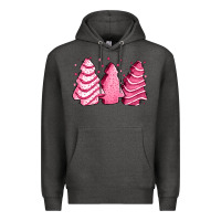 Charcoal Heather pink Christmas cakes Premium Hoodie - Jasminsmagicworld