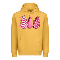 Mustard pink Christmas cakes Premium Hoodie - Jasminsmagicworld