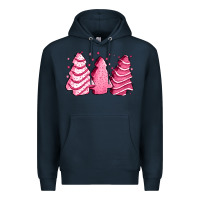 Navy pink Christmas cakes Premium Hoodie - Jasminsmagicworld