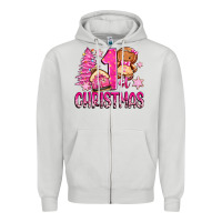 Dove Grey 1st christmas gingerbread girl Zipper Hoodie - Zillion Design Studio