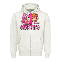 Oatmeal Heather 1st christmas gingerbread girl Zipper Hoodie - Zillion Design Studio