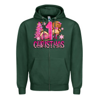 Sports Green 1st christmas gingerbread girl Zipper Hoodie - Zillion Design Studio