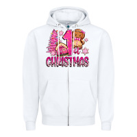 White 1st christmas gingerbread girl Zipper Hoodie - Zillion Design Studio