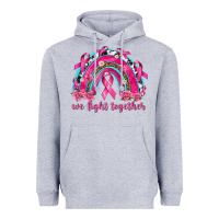 Heather Grey We Fight Together Rainbow Heavyweight Hoodie - texasbilliewilder