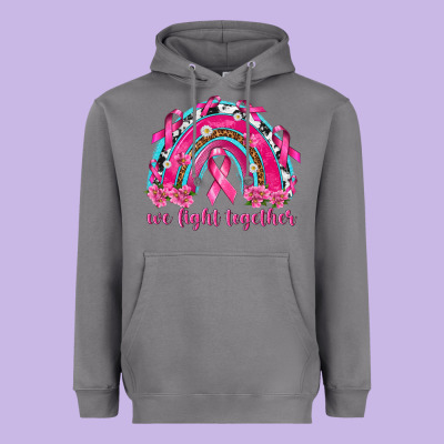 We Fight Together Rainbow Heavyweight Hoodie Designed By Texasbilliewilder