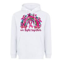 White We Fight Together Rainbow Heavyweight Hoodie - texasbilliewilder