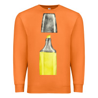 Carrot yellow highlighter pen fa element Premium Sweatshirt - FaDigitalArtStudio