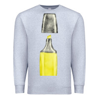 Heather Grey yellow highlighter pen fa element Premium Sweatshirt - FaDigitalArtStudio