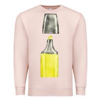 Pale Pink yellow highlighter pen fa element Premium Sweatshirt - FaDigitalArtStudio