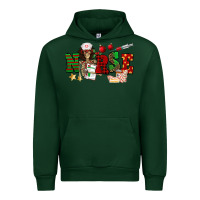 Forest Green Christmas Nurse Urban Hoodie - NancyCooperArtShop