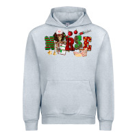 Heather Grey Christmas Nurse Urban Hoodie - NancyCooperArtShop
