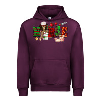 Mauve Wine Christmas Nurse Urban Hoodie - NancyCooperArtShop