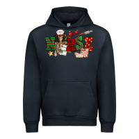 Navy Christmas Nurse Urban Hoodie - NancyCooperArtShop