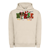 Pigment French Oak Christmas Nurse Urban Hoodie - NancyCooperArtShop