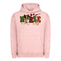 Pigment Salmon Christmas Nurse Urban Hoodie - NancyCooperArtShop