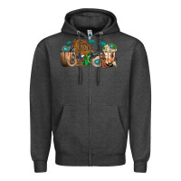 Charcoal Heather western coffee cups Zipper Hoodie - texasbilliewilder