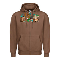 Chestnut western coffee cups Zipper Hoodie - texasbilliewilder