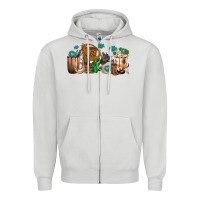 Dove Grey western coffee cups Zipper Hoodie - texasbilliewilder