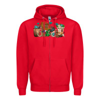 Red western coffee cups Zipper Hoodie - texasbilliewilder