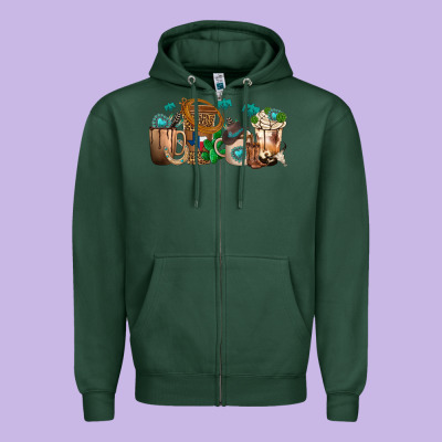 Zipper Hoodie western coffee cups