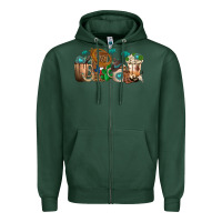 Sports Green western coffee cups Zipper Hoodie - texasbilliewilder