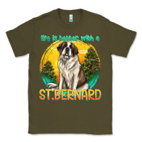 Army Green life is better with a st.bernard Classic Tee - texasbilliewilder