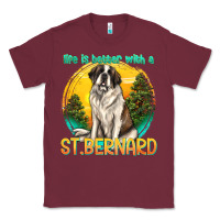 Burgundy life is better with a st.bernard Classic Tee - texasbilliewilder