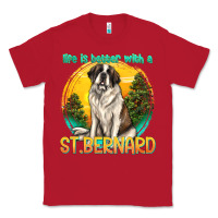 Red life is better with a st.bernard Classic Tee - texasbilliewilder