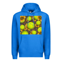 True Royal tennis ball with sunflower and racket Premium Hoodie - BarkalooDesign