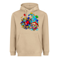 Mushroom autism sunflower gnome Heavyweight Hoodie - Zillion Design Studio