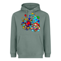 Sage autism sunflower gnome Heavyweight Hoodie - Zillion Design Studio