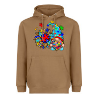 Toasted Coconut autism sunflower gnome Heavyweight Hoodie - Zillion Design Studio