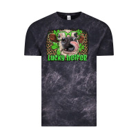 Cloud Black lucky heifer with glasses st patricks Vintage Tee - Artiststas