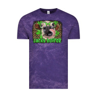 Cloud Purple lucky heifer with glasses st patricks Vintage Tee - Artiststas