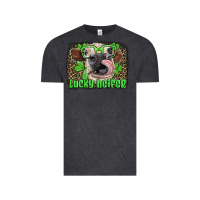 Vintage Black lucky heifer with glasses st patricks Vintage Tee - Artiststas